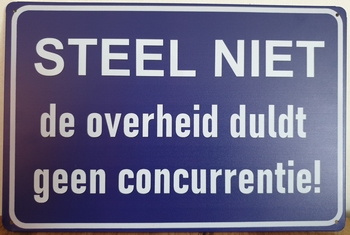 Steel niet overheid reclamebord metaal