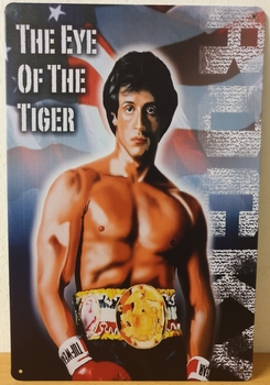 Rocky Eye of the tiger Reclamebord metaal