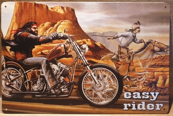 Easy rider vlak Reclamebord metaal