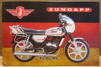 Zundapp KS80  Reclamebord metaal