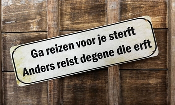 Reizen voor je sterft erft bord