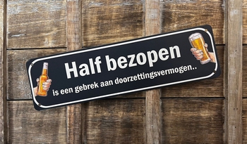 Half bezopen doorzettingsvermogen wandbord