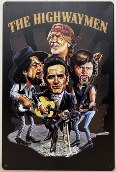 The Highwaymen Cash Nelson wandbord van metaal