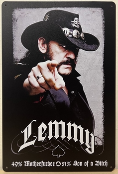 Lemmy Motorhead Fucker wandbord metaal