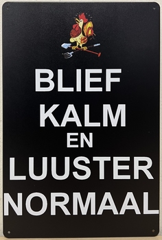 Blief Kalm Luuster Normaal wandbord metaal