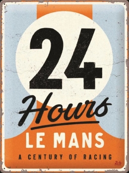 24 uur le mans century of racing metalen wandbord re