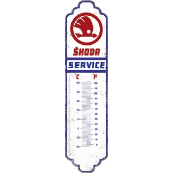 Skoda service thermometer van metaal