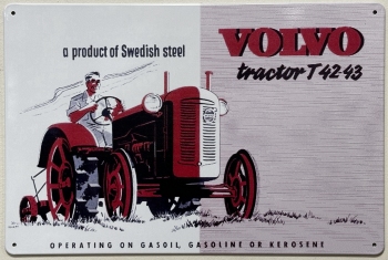 Volvo Tractor T42-43 reclamebord van metaal