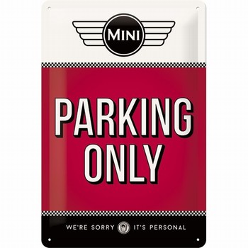 Mini parking only  mini cooper reclamebord Reliëf