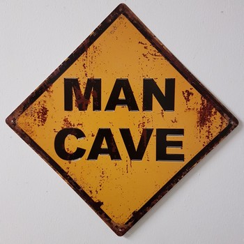 Man cave vierkant metalen bord