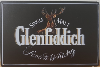 Glenfiddich metalen reclamebord wandbord