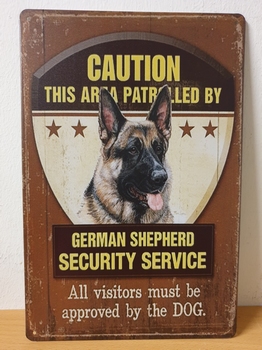 German shepherd duitse herder security service metalen